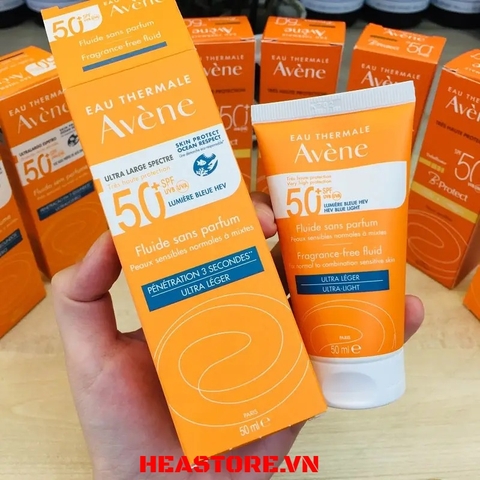 KEM CHỐNG NẮNG AVENE VERY HIGH PROTECTION SPF 50+ FLUIDO KHÔNG MÙI - 50ML