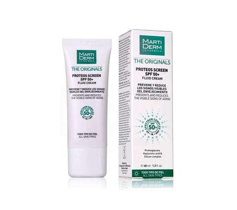 KEM CHỐNG NẮNG MARTI DERM PROTEOS SCREEN SPF 50+ FLUID CREAM- DÀNH DA THƯỜNG, HỖN HỢP, DA DẦU