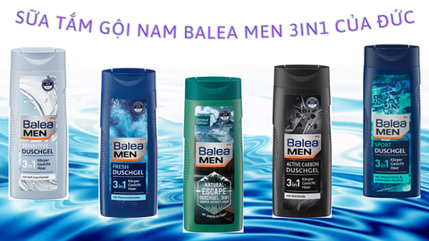 SỮA TẮM GỘI NAM BALEA MEN 3IN1 CỦA ĐỨC - 300ML