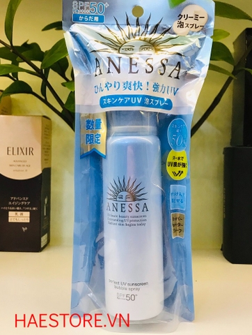 XỊT CHỐNG NẮNG ANESSA PERFECT UV BUBBLE SPRAY A