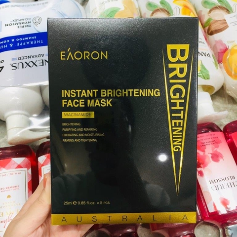 MẶT NẠ DƯỠNG TRẮNG DA E'AORON INSTANT BRIGHTENING FACE MASK - 5 MIẾNG