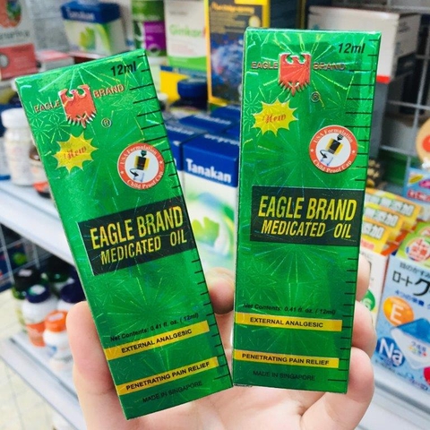 DẦU LĂN XANH EAGLE BRAND MEDICATED OIL - 12ML