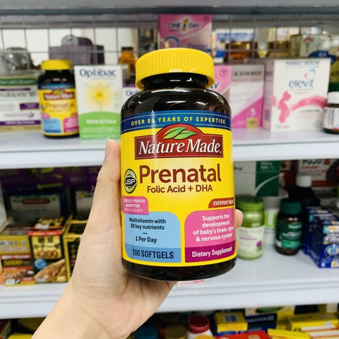 THUỐC BỔ BÀ BẦU PRENATAL MULTI+DHA- VITAMIN TỔNG HỢP CHO BÀ BẦU 100 VIÊN