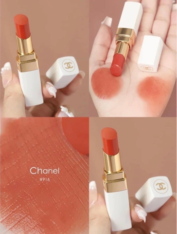 SON DƯỠNG CHANEL ROUGE COCO BAUME 916 FLIRTY CORAL - CAM ĐÀO