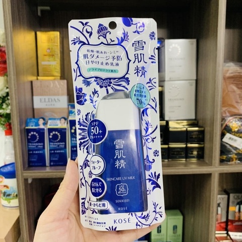 KEM CHỐNG NẮNG KOSE CHO DA DẦU - MỤN, NHẠY CẢM SKINCARE UV MILK 60G + SPF50+ PA++++