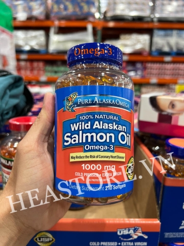 DẦU CÁ WILD ALASKAN SALMON OIL OMEGA 3 1000MG 210 VIÊN