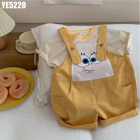 Set Áo Sọc Yếm SpongeBob