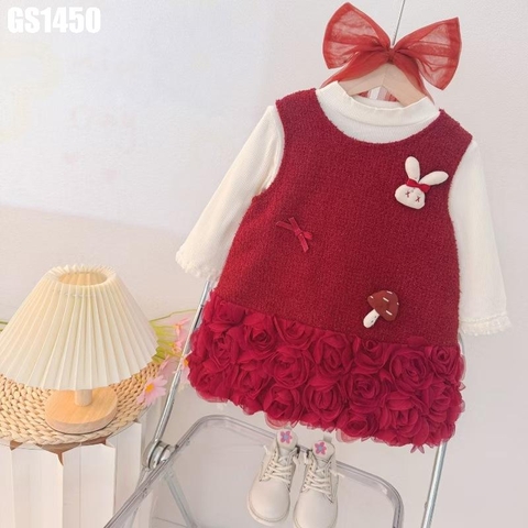 Set Áo Tay Dài Váy Hoa Dạ