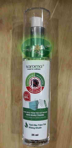 Tinh dầu Tràm trà sát khuẩn nhỏ khẩu trang