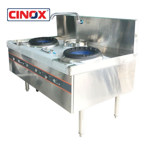 CINOX- BẾP Á ĐÔI 2 QUẠT THỔI 1 BẦU NƯỚC HỌNG GANG