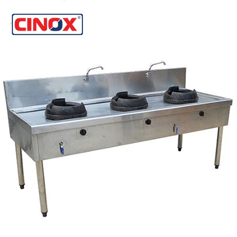 CINOX- BẾP Á 3 HỌNG 7B KIỀNG RỜI DÙNG GA 