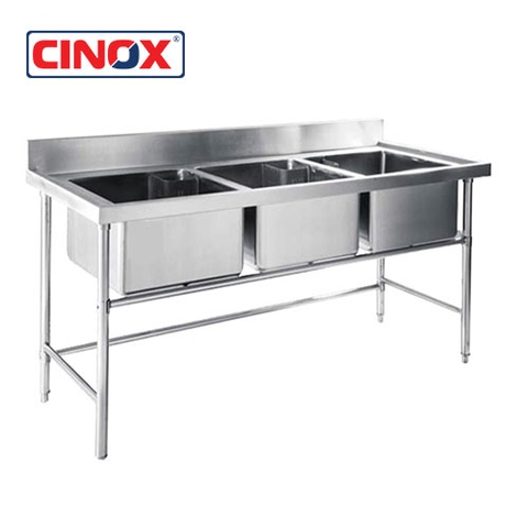 CINOX- CHẬU RỬA 3 HỐ- CR3