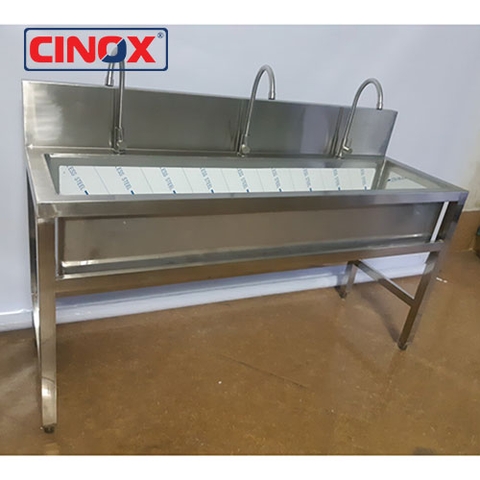 CINOX- CHẬU RỬA TAY 1 HỐ 3 VÒI