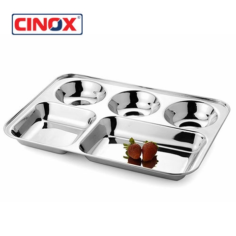 CINOX- KHAY ĂN INOX 5 NGĂN