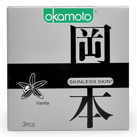 Bao Cao su Okamoto Skinless Skin Vanilla Hộp 3 Cái