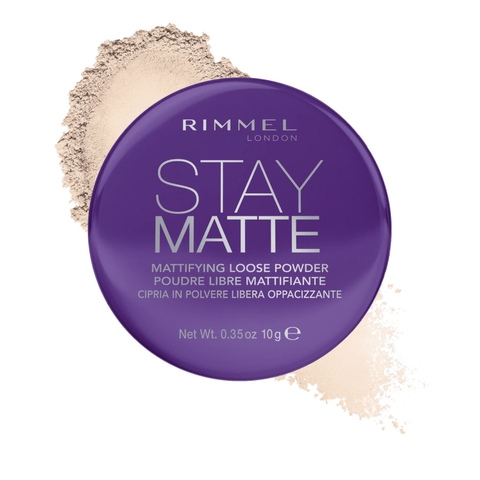 Phấn phủ không màu, kiềm dầu Rimmel Stay Matte Mattifying Loose Powder - Transparent 001 - (10g)