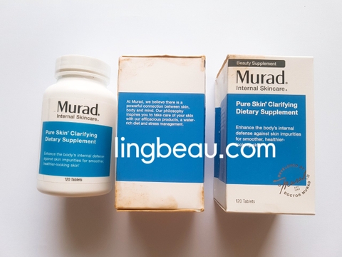 Thanh lý viên uống trị mụn Murad Pure Skin Clarifying Dietary Supplement (không vỏ)