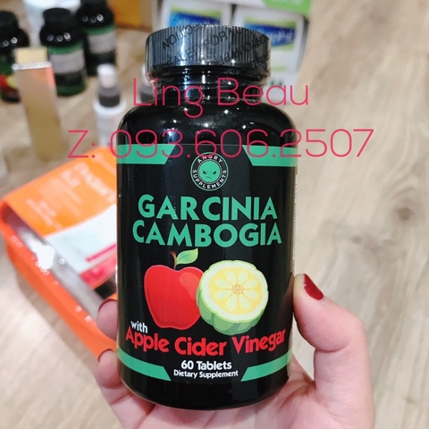 Viên uống giảm mỡ Garcinia Cambogia Apple Cider Vinegar 60tabs