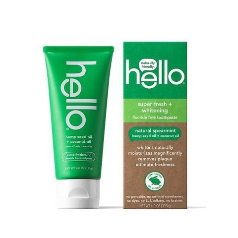 Kem đánh răng Hello Natural - Nhiều loại: Spearmint / Watermelon (113g)