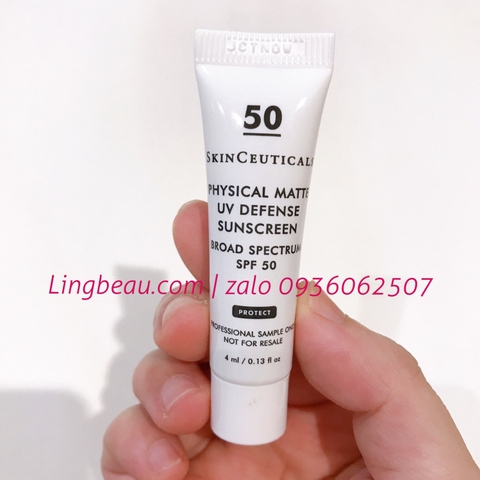 Mini - Date 10/2021 - Kem chống nắng kiềm dầu Skinceuticals Physical Matte UV Defense Sunscreen SPF 50 (4ml)