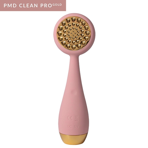 Máy rửa mặt + đẩy dưỡng chất PMD Clean Pro Gold ( silicone + vàng 24K)