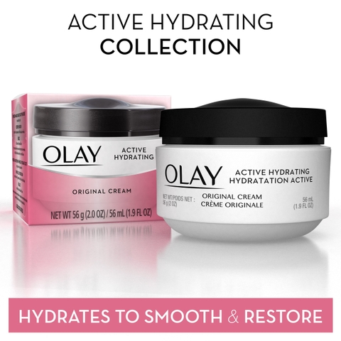 (Hàng Mỹ) Kem dưỡng ẩm làm mềm mịn da Olay Active Hydrating Cream (56ml)
