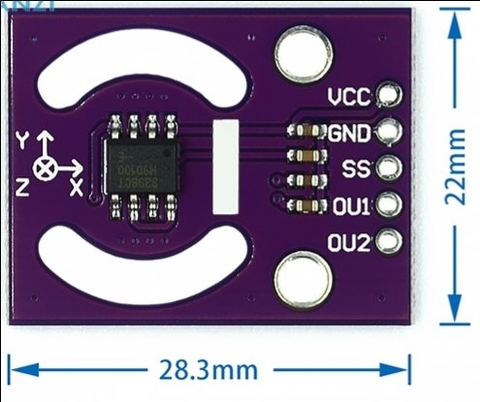 Module Cảm Biến Góc 3D MCU-93 MLX90333