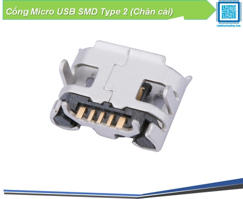 Cổng Micro USB SMD Type 2 (Chân cái)