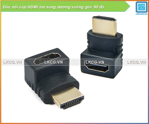 Đầu nối cáp HDMI âm sang dương vuông góc 90 độ