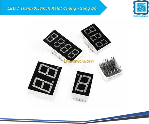 LED 7 Thanh 0.56inch Katot Chung - Sáng Đỏ