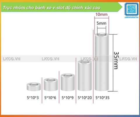 Trục nhôm cho bánh xe v-slot độ chính xác cao