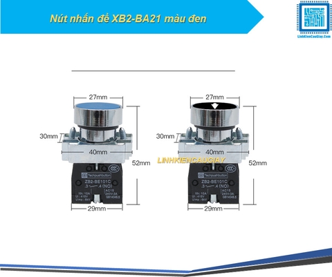 Nút nhấn đề XB2-BA21 màu đen