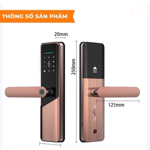 Khóa Cửa Vân Tay TurLock TL8 - App TTlock