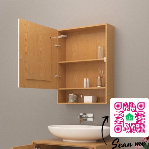 Tiết kiệm không gian hơn với tủ gương treo tường trong phòng tắm