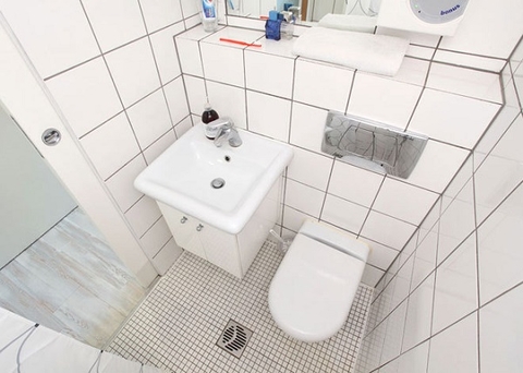 Mẹo nhanh về gạch cho phòng tắm mini