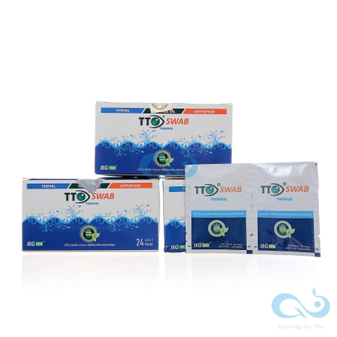 TTO Thermal Swab - Khăn tẩy trang vệ sinh mắt vô trùng - hộp 24 gói