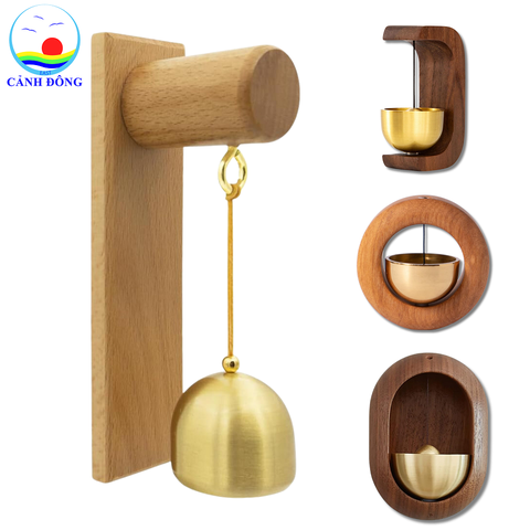 Chuông cửa bình an may mắn, chuông chống trộm , chuông gắn cửa, chuông gió gỗ
