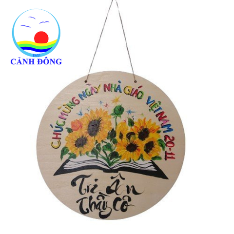 Quà tặng thầy cô, nhà trường ngày nhà giáo Việt Nam 20-11 - Tranh gỗ treo vẽ tay sáng tạo độc đáo, treo cửa, tường phòng học - nhận vẽ theo yêu cầu