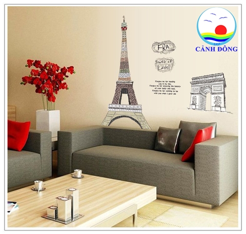 Decal dán tường Paris tráng lệ - trang trí sang trọng