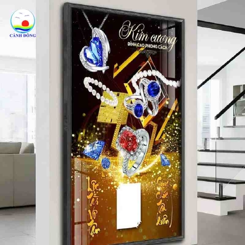 Lịch tết 2024 gỗ tráng gương sang trọng dành cho công ty cửa hàng trang sức vàng bạc đá quý tặng khách hàng - nhận in nội dung và kích thước theo yêu cầu