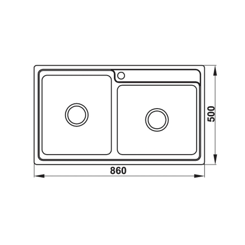 567.20.546 - Chậu Rửa HS20-SSN2S90L Hafele