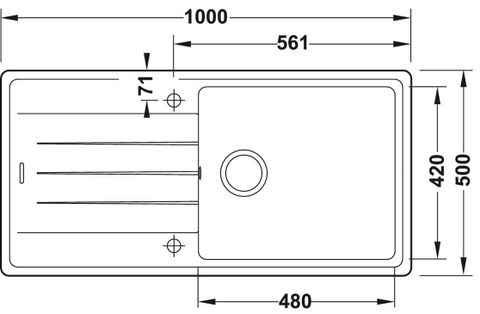 570.32.530 - Chậu Rửa Chén Đá HS20-GED1S60 Hafele