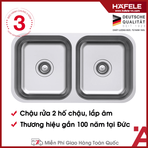 567.20.506 - Chậu Rửa Chén HS20-SSN2R90S Hafele