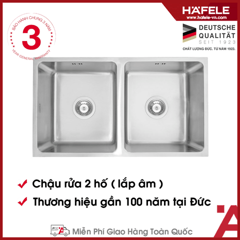 567.23.020 - Chậu Rửa Chén HS19-SSN2S90S Hafele