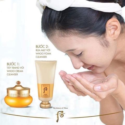 Kem tẩy trang Whoo Hoàng Cung Facial Cream Cleanser