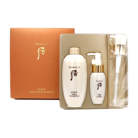 sữa rửa mặt tái sinh whoo Radiant Cleansing Foam set