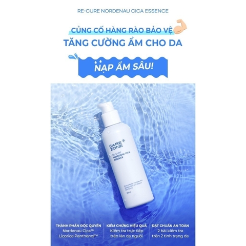 Tinh Chất Dưỡng Ẩm Phục Hồi CAREZONE Re-cure Nordenau Cica Essence 145ml