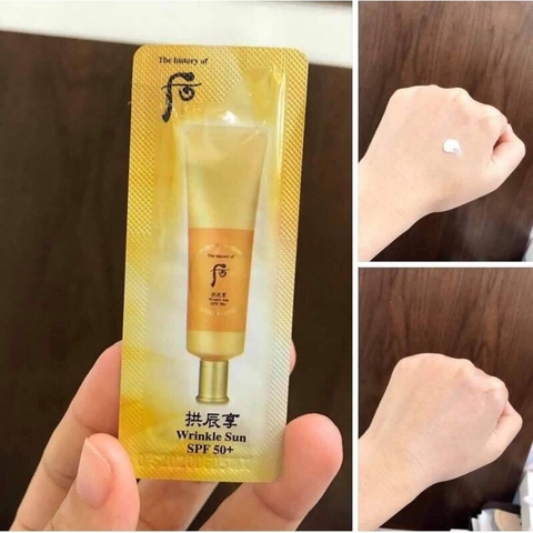 kem chống nắng whoo chống nhăn Wrinkle Sun Cream SPF 50/PA++++ 30 gói.