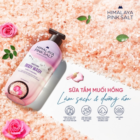 Sữa Tắm Muối Hồng Himalaya Pink Salt Làm Sạch và Dưỡng Ẩm Da Purify & Nourish 500g