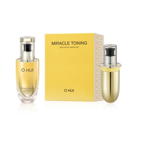 Set Tinh Chất Dưỡng Sáng Căng Mướt Ohui Miracle Toning Glow Serum 50ml + 50ml